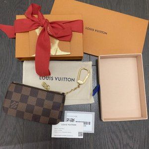 Louis Vuitton Key Pouch Damier Ebene New Full Set